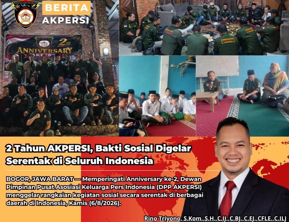 Rayakan 2 Tahun AKPERSI, Bakti Sosial Digelar Serentak di Seluruh Indonesia